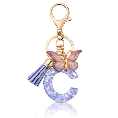 Portachiavi donna con iniziale - con,