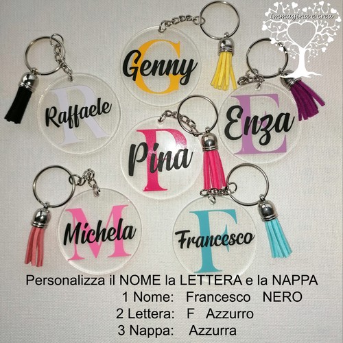 Portachiavi personalizzato con - personalizzato,