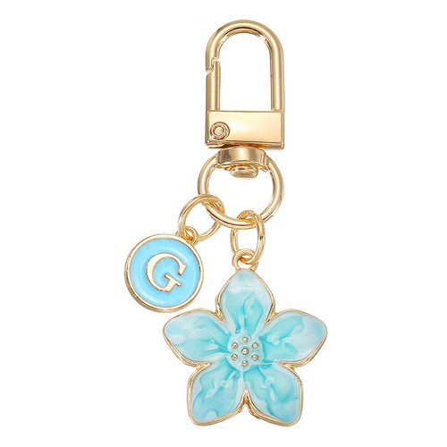 Portachiavi con iniziale fiore